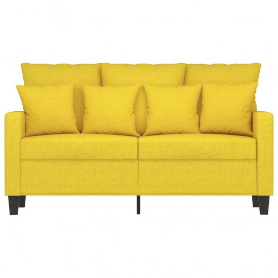 Dvivietė sofa, šviesiai geltonos spalvos, 120cm, audinys