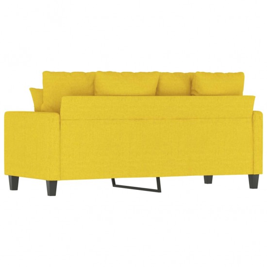 Dvivietė sofa, šviesiai geltonos spalvos, 140cm, audinys