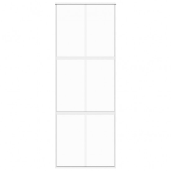 Stumdomos durys, baltos, 76x205cm, grūdintas stiklas/aliuminis