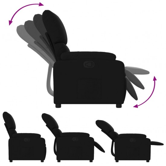 Atlošiamas krėslas, juodos spalvos, audinys