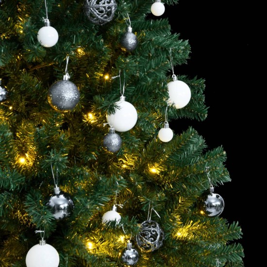 Kalėdų eglutė su šarnyrinėmis šakomis/LED/žaisliukais, 240cm
