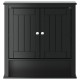Sieninė vonios spintelė BERG, juoda, 69,5x27x71,5cm, mediena