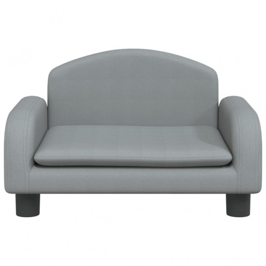 Vaikiška sofa, šviesiai pilkos spalvos, 50x40x30cm, audinys