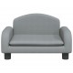 Vaikiška sofa, šviesiai pilkos spalvos, 50x40x30cm, audinys
