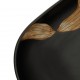Praustuvas ant stalviršio, juodas, 59x40x14cm, keramika, ovalus