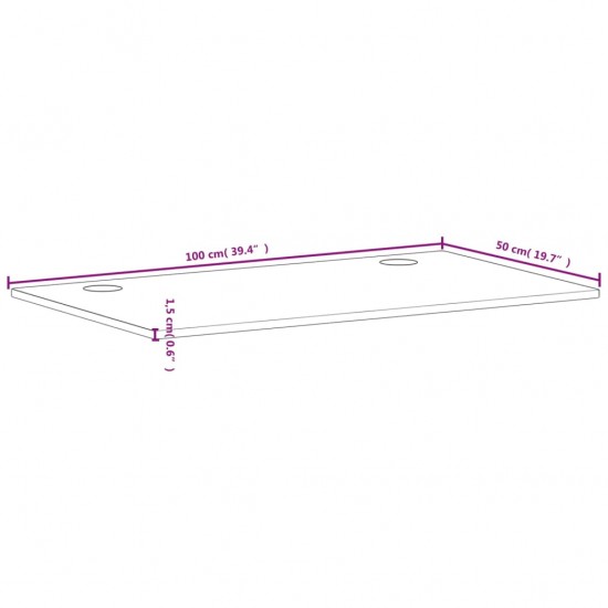 Rašomojo stalo stalviršis, 100x50x1,5 cm, bukmedžio masyvas