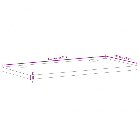 Rašomojo stalo stalviršis, 110x60x2,5 cm, bukmedžio masyvas