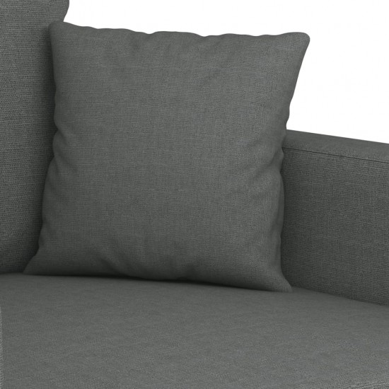 Sofos komplektas su pagalvėlėmis, 2 dalių, pilkas, audinys