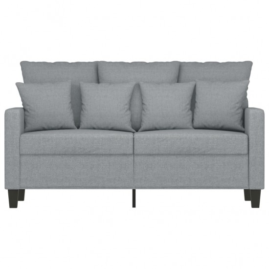 Dvivietė sofa, šviesiai pilkos spalvos, 120cm, audinys