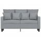 Dvivietė sofa, šviesiai pilkos spalvos, 120cm, audinys