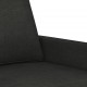 Trivietė sofa, juodos spalvos, 180cm, audinys