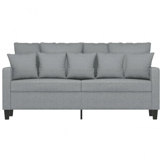 Dvivietė sofa, šviesiai pilkos spalvos, 140cm, audinys