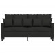 Dvivietė sofa, juodos spalvos, 140cm, audinys