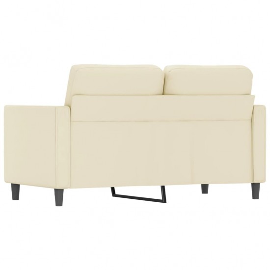 Dvivietė sofa, kreminės spalvos, 120cm, dirbtinė oda