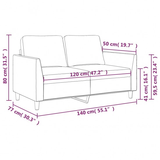 Dvivietė sofa, kreminės spalvos, 120cm, dirbtinė oda