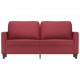 Dvivietė sofa, raudonojo vyno spalvos, 140cm, dirbtinė oda