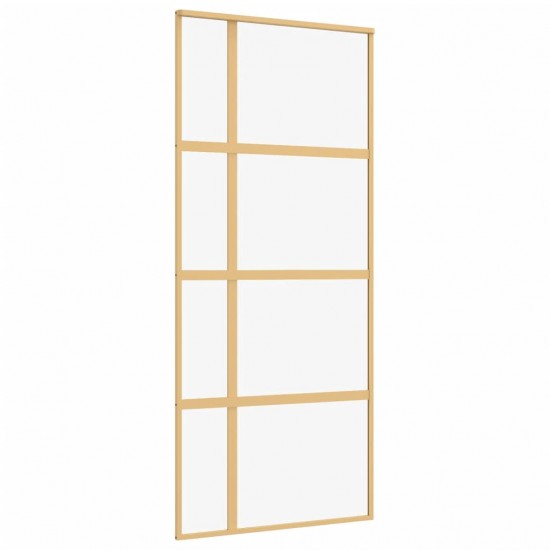 Stumdomos durys, auksinės, 90x205cm, ESG stiklas ir aliuminis