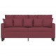 Dvivietė sofa, raudonojo vyno spalvos, 140cm, audinys