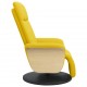 Atlošiama kėdė su pakoja, šviesiai geltonos spalvos, audinys