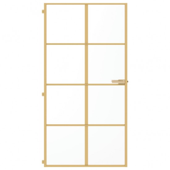 Vidaus durys, auksinės, 102,5x201,5cm, stiklas ir aliuminis