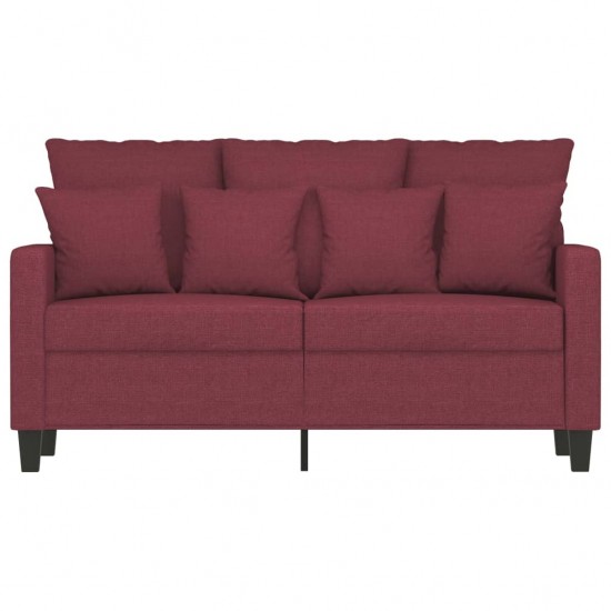 Dvivietė sofa, raudonojo vyno spalvos, 120cm, audinys