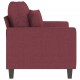 Dvivietė sofa, raudonojo vyno spalvos, 120cm, audinys