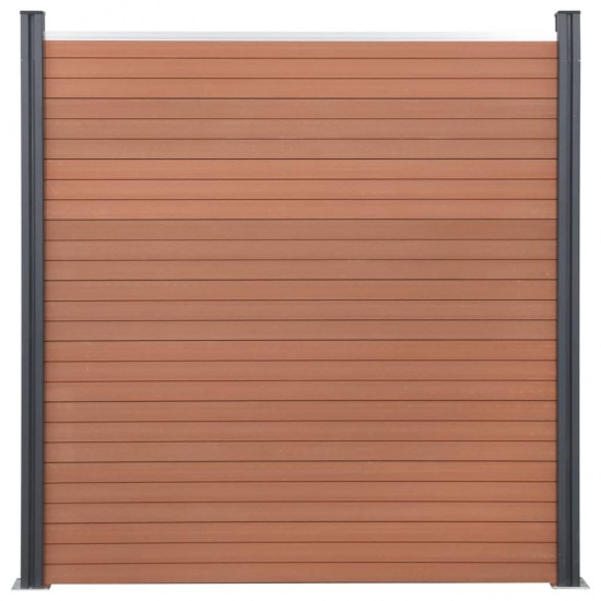Tvoros segmento rinkinys, rudos spalvos, 353x186cm, WPC