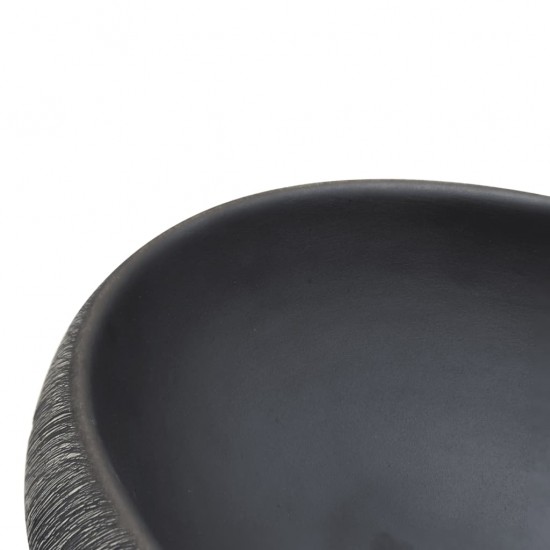 Praustuvas ant stalviršio, juodas/pilkas, 59x40x15 cm, keramika