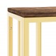 Konsolinis staliukas, auksinis, plienas ir perdirbta mediena