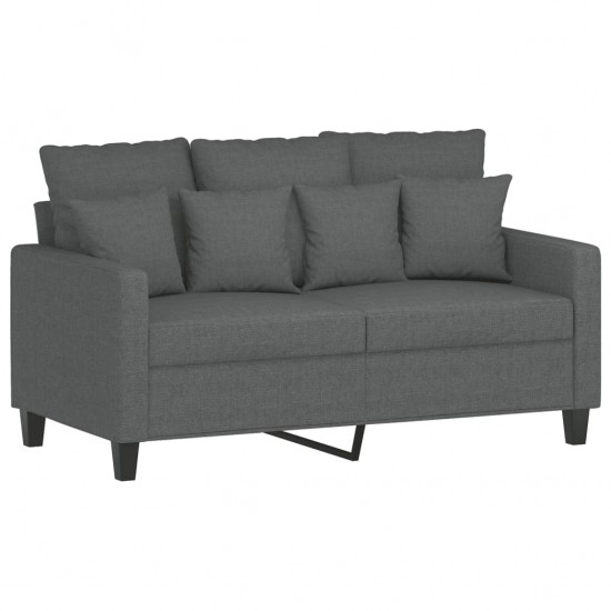 Dvivietė sofa, tamsiai pilkos spalvos, 120cm, audinys