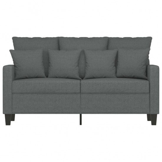 Dvivietė sofa, tamsiai pilkos spalvos, 120cm, audinys