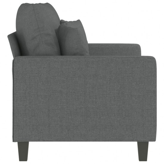 Dvivietė sofa, tamsiai pilkos spalvos, 120cm, audinys