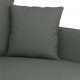 Trivietė sofa, tamsiai pilkos spalvos, 180cm, audinys