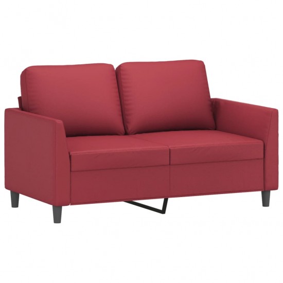 Dvivietė sofa, raudonojo vyno spalvos, 120cm, dirbtinė oda