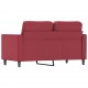 Dvivietė sofa, raudonojo vyno spalvos, 120cm, dirbtinė oda