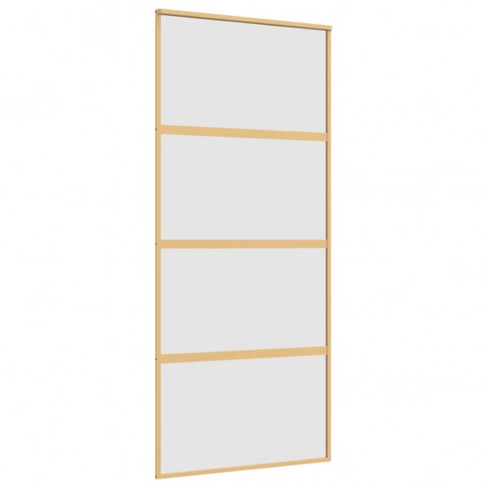 Stumdomos durys, auksinės, 90x205cm, ESG stiklas ir aliuminis