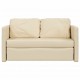 Grindų sofa-lova, 2-1, kreminės spalvos, 112x174x55cm, audinys