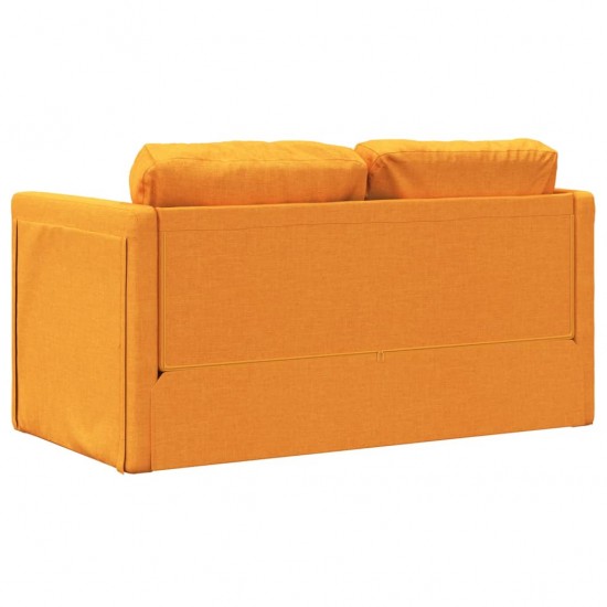Grindų sofa-lova, 2-1, tamsiai geltona, 112x174x55cm, audinys