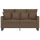 Dvivietė sofa, rudos spalvos, 120cm, audinys