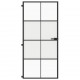 Vidaus durys, juodos, 93x201,5cm, grūdintas stiklas/aliuminis