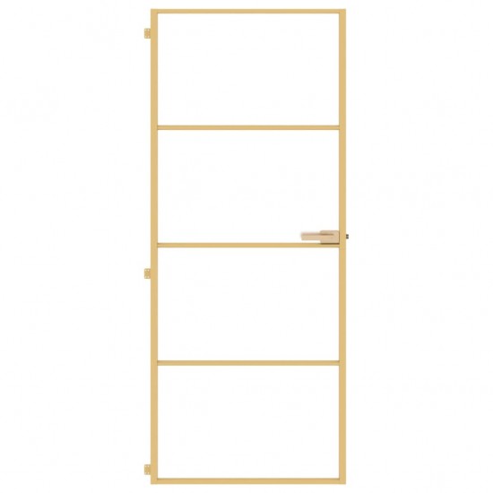 Vidaus durys, auksinės, 83x201,5cm, grūdintas stiklas/aliuminis