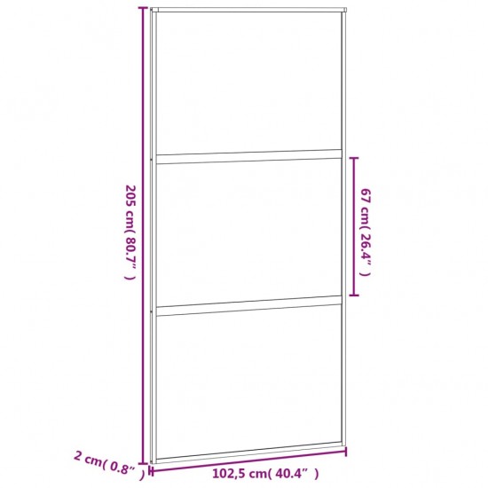 Stumdomos durys, baltos, 102,5x205cm, stiklas ir aliuminis