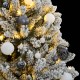 Kalėdų eglutė su šarnyrinėmis šakomis/LED/žaisliukais, 180cm