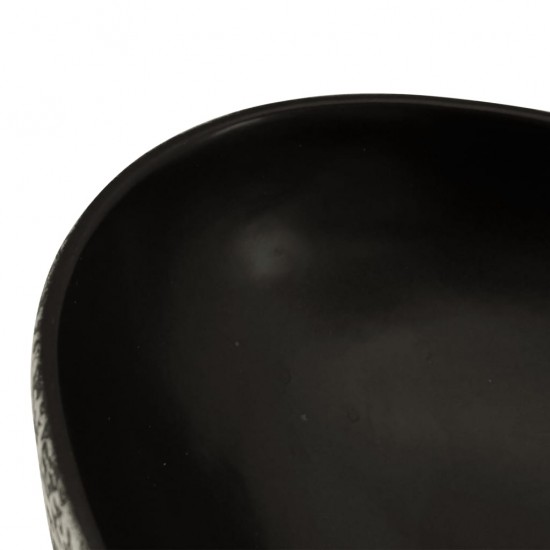 Praustuvas ant stalviršio, juodas/mėlynas, keramika, ovalus