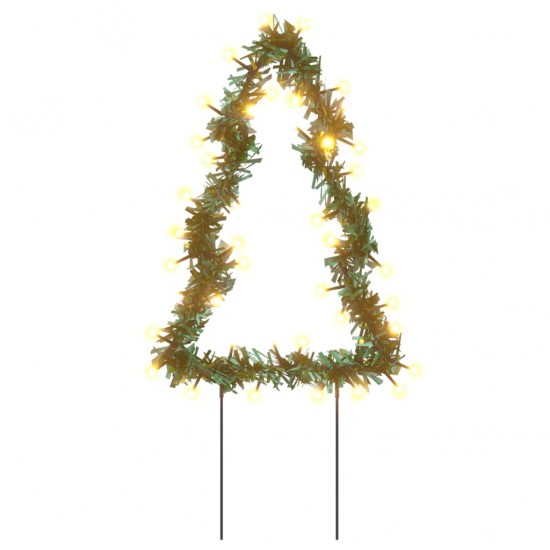 Kalėdinės dekoracijos eglutės su smaigais, 3vnt., 50LED, 30cm