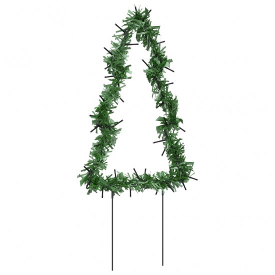 Kalėdinės dekoracijos eglutės su smaigais, 3vnt., 50LED, 30cm