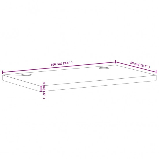 Rašomojo stalo stalviršis, 100x50x4 cm, bukmedžio masyvas