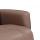 Atlošiama masažinė kėdė su pakoja, rudos spalvos, dirbtinė oda