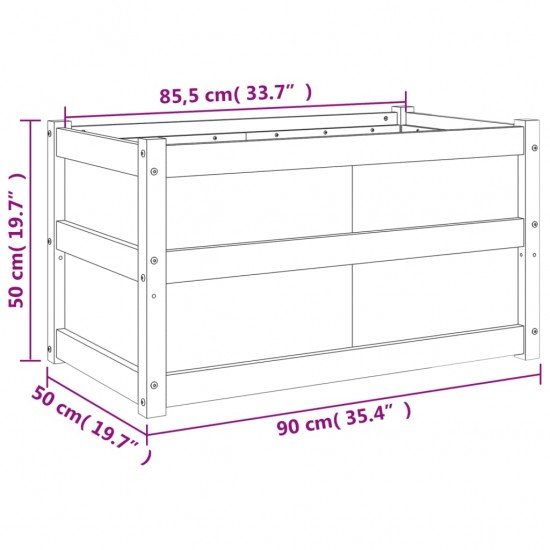 Sodo lovelis, 90x50x50cm, impregnuota pušies mediena