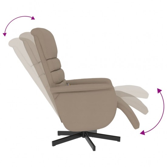 Atlošiama masažinė kėdė su pakoja, kapučino, dirbtinė oda